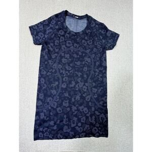 Lululemon Women 6 Blue Sht Sleeve Pullover Athletic Top Stretch Training Casual